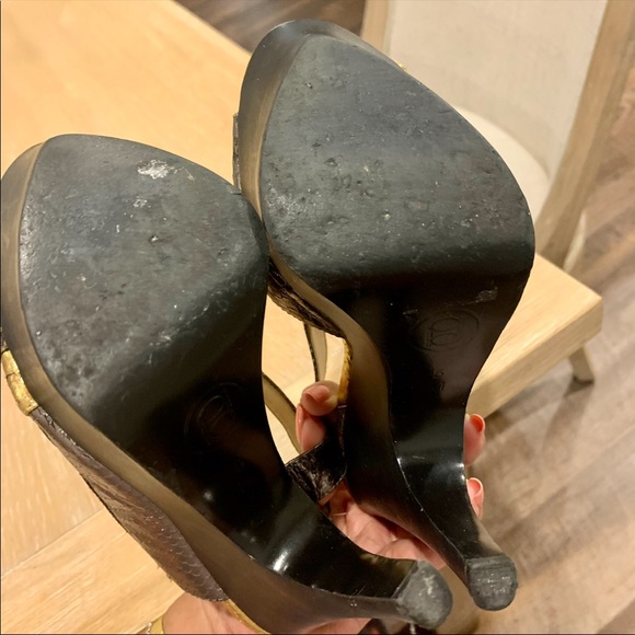 Bebe Snakeskin Heels - Picture 10 of 11